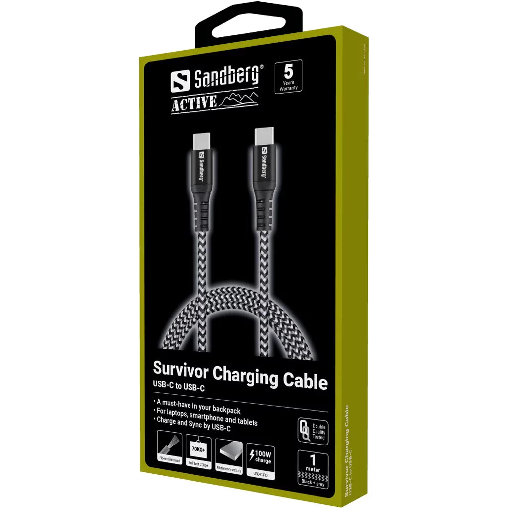 Sandberg Survivor USB-C kabel - 2 meter